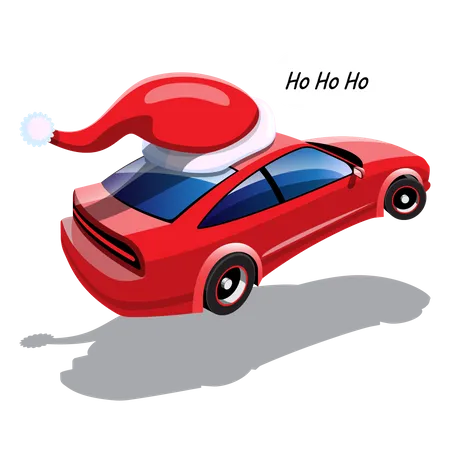 Voiture de Noël  Illustration