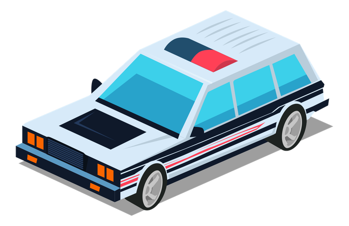 Voiture de police  Illustration