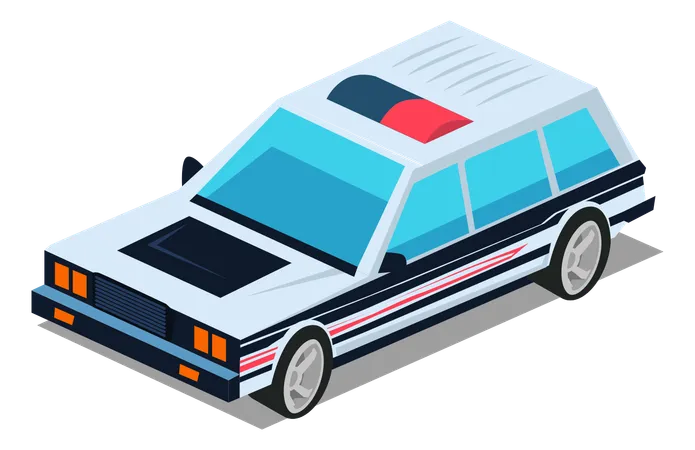 Voiture de police  Illustration