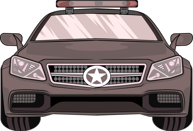 Voiture de police  Illustration