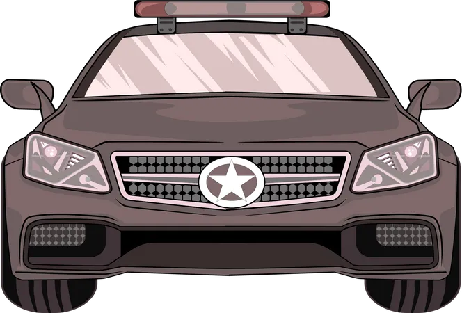 Voiture de police  Illustration