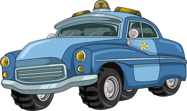 Voiture de police  Illustration