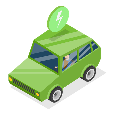 Voiture électrique  Illustration