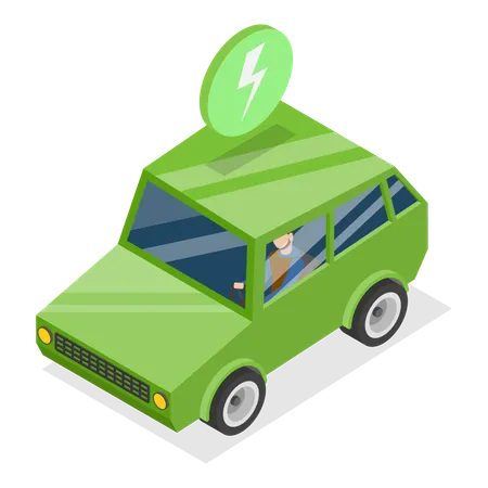 Voiture électrique  Illustration