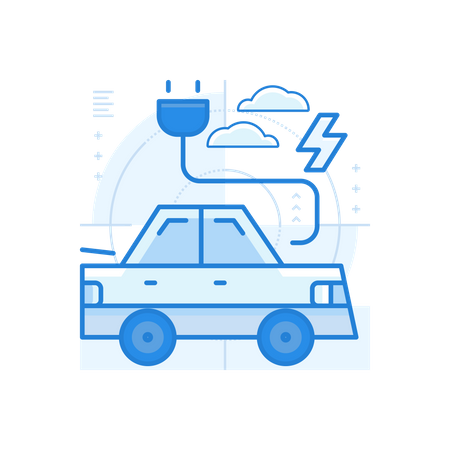 Voiture électrique  Illustration