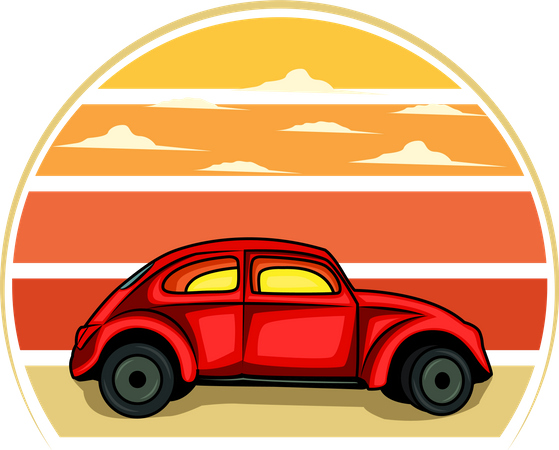 Voiture rétro  Illustration