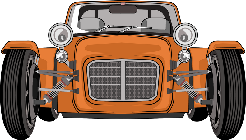 Voiture rétro classique  Illustration