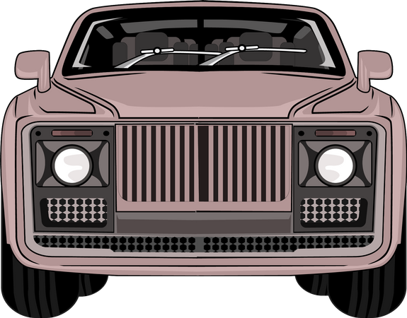 Voiture rétro classique  Illustration