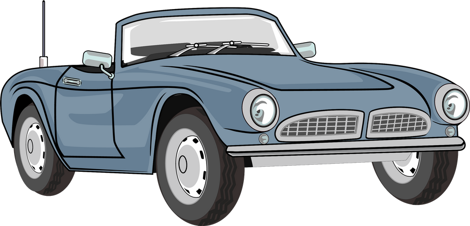 Voiture rétro classique  Illustration