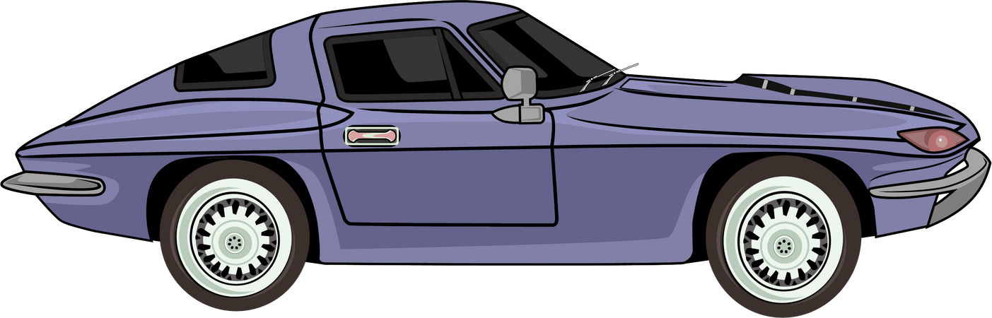 Voiture rétro classique  Illustration