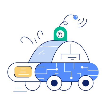 Voiture sans conducteur  Illustration