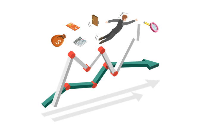 Volatilidade do mercado de ações  Ilustração