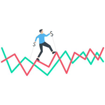 Volatilidade do mercado de ações  Ilustração