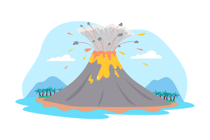 Volcanic Eruption  Illustration