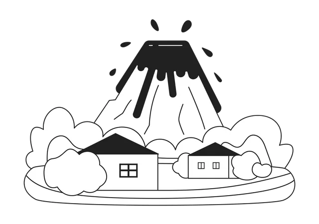 Volcanic eruption  Illustration