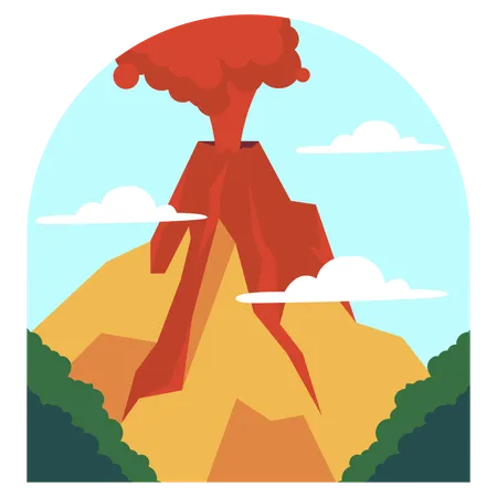 Volcano  Illustration