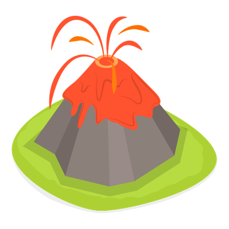 Volcano eruption  Illustration