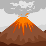 illustrations for volcano eruption