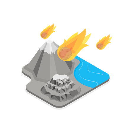 Volcano eruption  Illustration