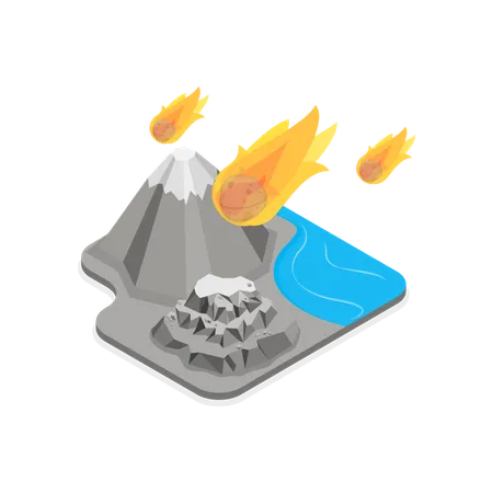 Volcano eruption  Illustration