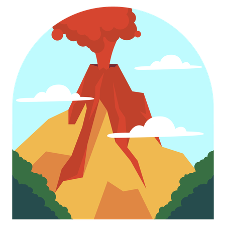 Volcano  Illustration