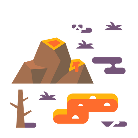 Volcano  Illustration