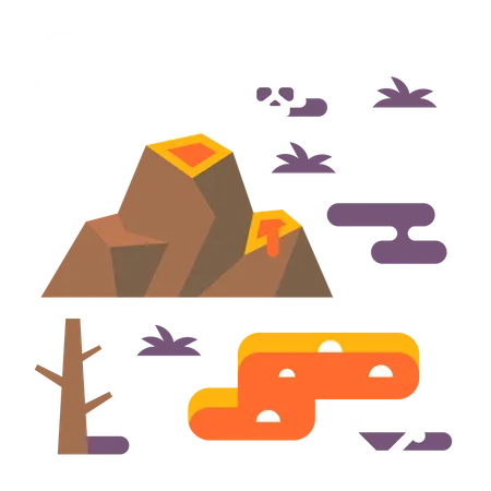 Volcano  Illustration