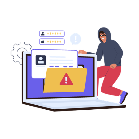 Voler un compte de données  Illustration