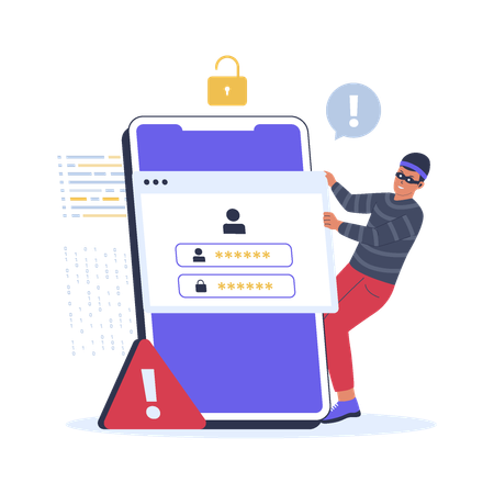 Voler un compte de données  Illustration