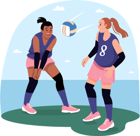 Entraînement de volley-ball  Illustration