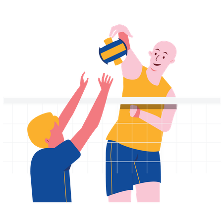 Volleyball match  Illustration