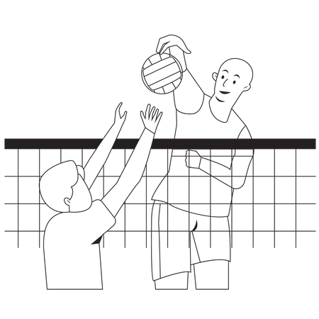 Volleyball match Illustration