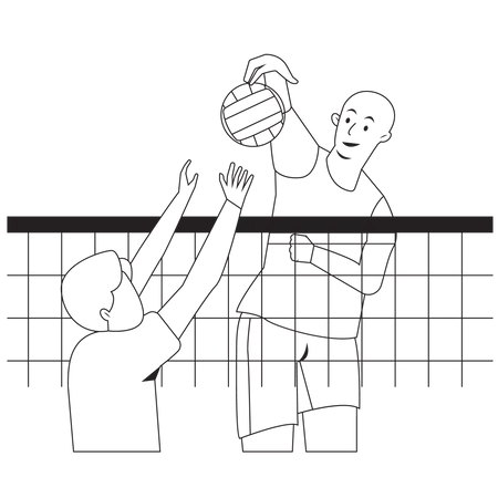 Volleyball match  Illustration