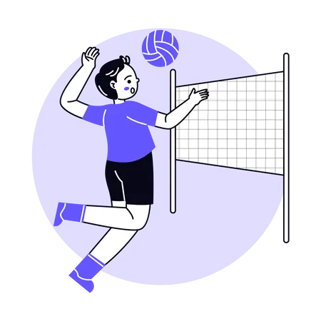 Volleyball Player Illustration