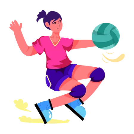 Volleyball Player  Illustration