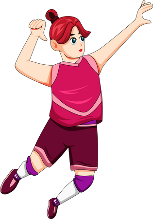 Volleyball Player  Illustration