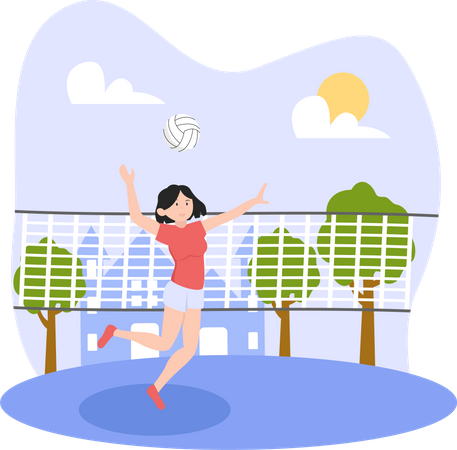 Volleyball Player  Illustration