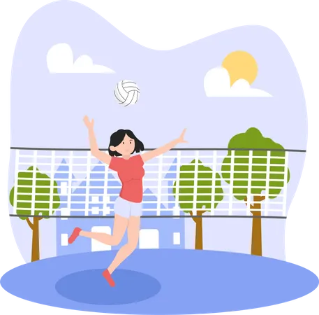 Volleyball Player  Illustration