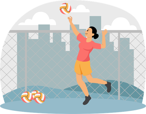 Volleyball Player  Illustration