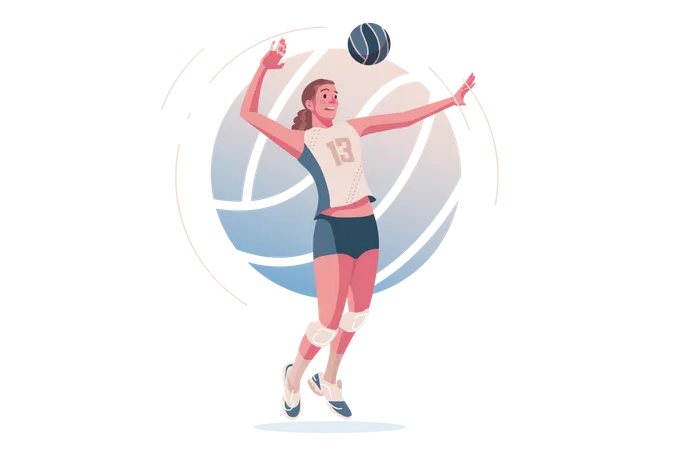 Volleyball player  Illustration