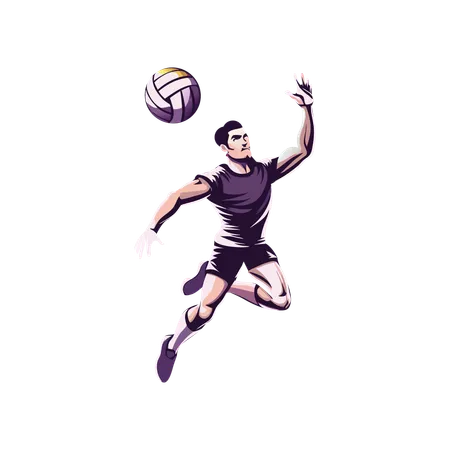 Volleyball Player  Illustration