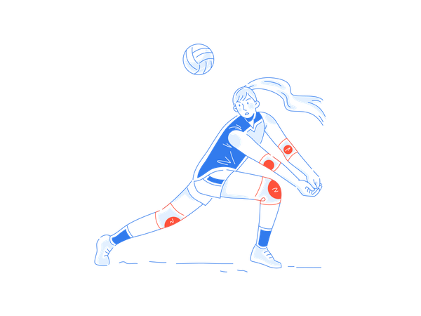 Volleyball player  Illustration