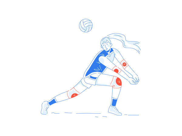 Volleyball player  Illustration