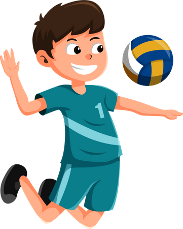 Volleyball Player Playing  Illustration