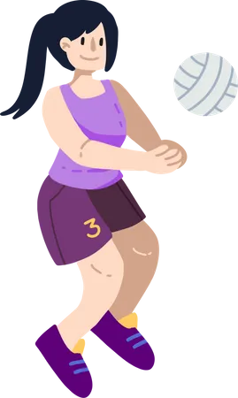 Volleyball player playing volleyball  Illustration