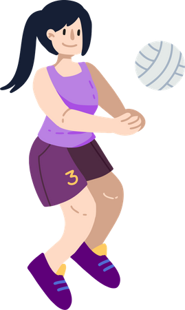 Volleyball player playing volleyball  Illustration