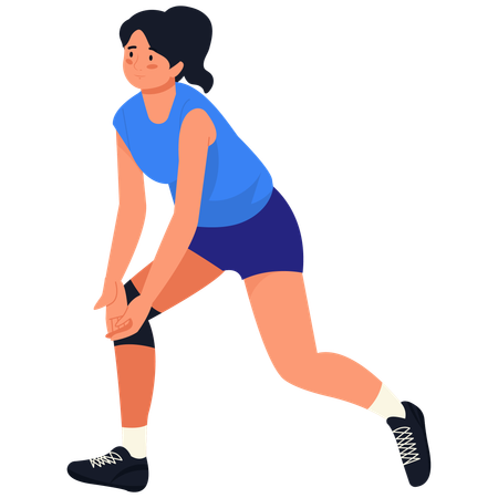 Volleyballspielerin bereitet sich vor  Illustration