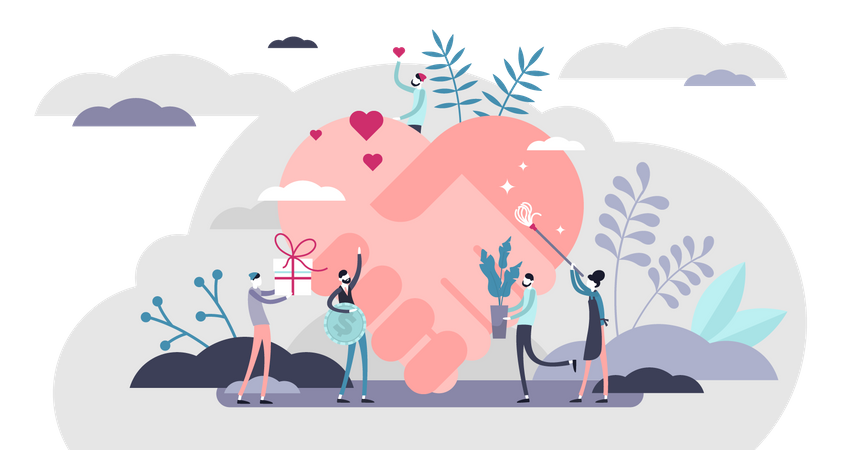 Voluntary help  Illustration