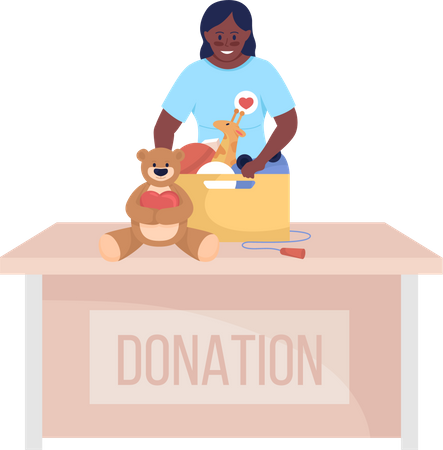 Volunteer at work  Illustration