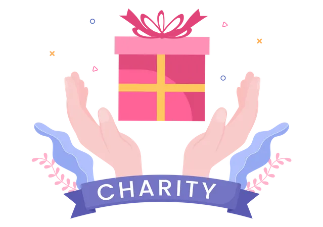 Volunteer charity donation  Illustration